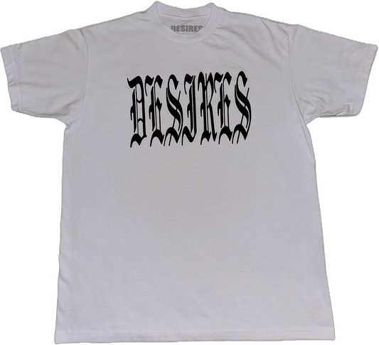 Desires White Shirt (Puff Paint)