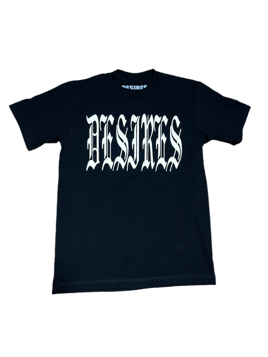 Desires Black Shirt (Puff Paint)